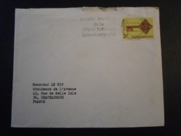 LUXEMBOURG LUXEMBURG EUROPA LOTERIE NATIONALE FLAMME CHATEAUROUX INDRE TIMBRE LETTRE ENVELOPPE COVER LETTER PLI - Maschinenstempel (EMA)