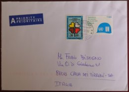 2012 Nations Unies Geneve -  Used Stamps On Cover To Italy - Briefe U. Dokumente