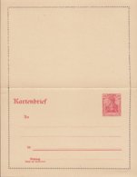 Deutsches Reich Postal Stationery Ganzsache Entier 1921, 40 Pf. Germania Kartenbrief (Rosaweiss) - Postkarten