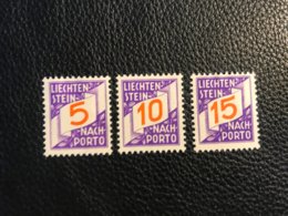 FL Portomarken Zumstein-Nr. 13-15 * Ungebraucht - Postage Due