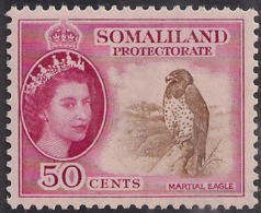 Somaliland 1953 - 58 QE2 50ct Brown & Carmine MM SG 143 ( R1235 ) - Somalilandia (Protectorado ...-1959)