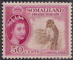 Somaliland 1953 - 58 QE2 50ct Brown & Carmine MM SG 143 ( R1235 ) - Somaliland (Protettorato ...-1959)