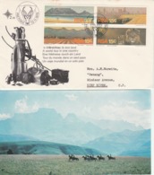 V) 1975 SOUTH AFRICA, TABLE MOUNTAIN, CAPE VINEYARDS, LIONS, KRUGER NATL PARK, JOHANNESBURG, FDC - Other & Unclassified