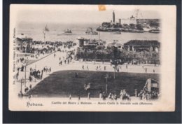 CUBA Habana - Castillo Del Morro Y Malecon Ca  1905 Old Postcard - Cuba