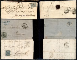 Regno - Dicembre 1863 (13-19-28) - Tre Buste Col 15 Cent (18) Per Genova - Da Esaminare - Other & Unclassified