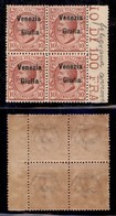 Occupazioni I Guerra Mondiale - Venezia Giulia - 1918 - 10 Cent (22) - Quartina Bordo Foglio - Filigrana Capovolta - Gom - Other & Unclassified