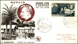 MONACO - 200 Franchi Schweitzer (495) - FDC - Monaco 14.1.55 - Otros & Sin Clasificación