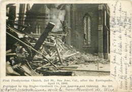 Etats-Unis - California - San Jose - First Presbyterian Church 2nd St , After The Earthquake April 18 , 1906 - état - San Jose