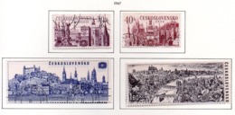 CZECHOSLOVAKIA 1967 INTERNATIONAL TOURIST YEAR SG 1628-1631 JIHLAVA BRNO BRATISLAVA PRAGUE - Andere & Zonder Classificatie