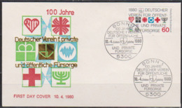 BRD FDC 1980 Nr.1044 100Jahre Verein Für öffentlicheu Private Fürsorge ( D 2613 )günstige Versandkosten - 1971-1980