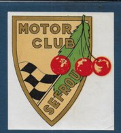 Motor Club SEFROU -Décalco 115 Mm X 105 Mm - Uniformes Recordatorios & Misc