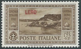 1932 EGEO LERO GARIBALDI 1,75 LIRE MH * - RB9-7 - Egeo (Lero)