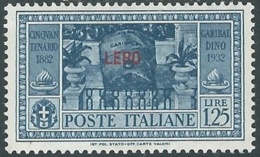 1932 EGEO LERO GARIBALDI 1,25 LIRE MH * - RB9-7 - Egée (Lero)