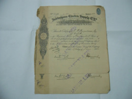 SCRIPOFILIA AZIONE CERTIFICATO INDIA JUBBULPORE ELECTRIC SUPPLY MARTIN & C. - Elektriciteit En Gas