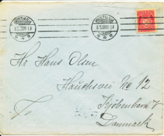 Norway Cover Sent To Denmark Kristiania 6-5-1908 - Briefe U. Dokumente