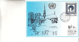 Nations Unies - Suisse - Carte Postale Bleue De 1991 - Oblit Genève Nations Unies - - Briefe U. Dokumente