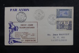 MAURITANIE - Enveloppe Du 1er Voyage Du Circuit Aérien Transmauritanien En 1946, Affranchissement Plaisant - L 45839 - Lettres & Documents