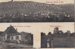 Gruss Aus Leimen O. Els., Geschr. Ung 1910 / Belebte Karte, Bfm Germania 5 Grün - Leimen