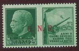 ITALIA REPUBBLICA SOCIALE ITALIANA (R.S.I.) SASS. P.G. 14/IIIef  NUOVO - War Propaganda