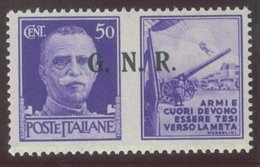 ITALIA REPUBBLICA SOCIALE ITALIANA (R.S.I.) SASS. P.G. 22/IIIef  NUOVO - War Propaganda