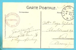 Kaart Stempel LIER Op ../08/1914 (Offensief W.O.I) - Not Occupied Zone