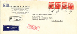 Turkey Registered Cover Sent Express Air Mail To Denmark 3-11-1981 - Covers & Documents