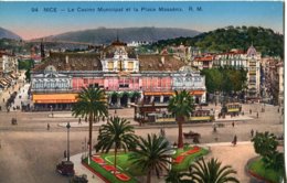 06 .20361 .nice .le Casino Municipal Et La Place Massena .tramways . - Schienenverkehr - Bahnhof