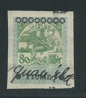 MARCA DA BOLLO  - FIUME SU UNGHERIA 1914 - 80  FILLER ST4R -- - Revenue Stamps