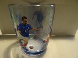 Verre Collection Nutella Football Giuly, Thuram, Trézeguet, Glass Publicity - Nutella