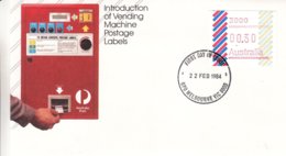 Australie - Lettre FDC De 1984 - Oblit Melbourne - Avec Vignette Machine - Storia Postale