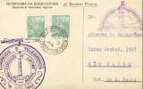1942 Brazil Postcard. Emposicao - Curitiba. DR - Brasil - PR. 19.Apr.42., Correios E Telegrafos.. (H11c002) - Télégraphes