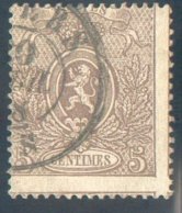 N°25 - 5 Centimes Lion, Obl. ANVERS  - 14696 - 1866-1867 Kleine Leeuw