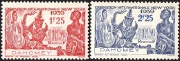 Détail De La Série Exposition Internationale De New York * Dahomey N° 113 Et 114 - 1939 Exposition Internationale De New-York