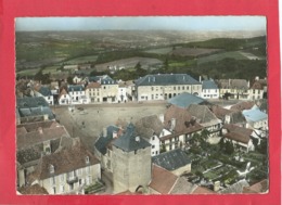 CPSM Grand Format - En Avion Au Dessus De... 13- Lembeye  -(Basses-Pyrénées ) -Place Du Marché - Lembeye