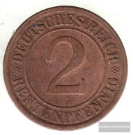 German Empire Jägernr: 307 1923 J Very Fine Bronze Very Fine 1923 2 Rentenpfennig Ährengarbe - 2 Renten- & 2 Reichspfennig