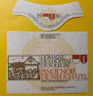 12148 - Pinot Noir De Neuchâtel 1986 Domaine De L'Hôpital De Soleure Suisse - Art