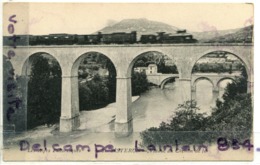 - 3 - SISTERON - ( Alpes ) - Viaduc Du Chemin De Fer, Locomotive,  Train Sur Le Pont, Coins Ok, Non écrite, TTBE, Scans. - Sisteron