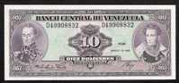 VENEZUELA  P61a  10  BOLIVARES  1986    UNC. - Venezuela