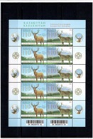 Kazakhstan 2008 . Fauna, Deers. J/w Moldova.  Sheetlet Of 5 Pairs.   Michel # 620-21 KB - Kasachstan