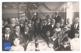 Jolie Carte Postale Photo Thème Lorraine Drapeau Repas Apéritif Champagne Commémoration Fête à Identifier 1920s A30-32 - Lorraine