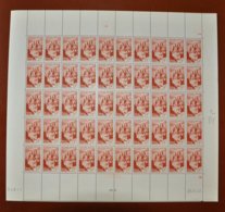 Feuille Complète De 50 Timbres Année 1947 - N° 792 - Abbaye De Conques - 15 F. Brun-rouge - Full Sheets