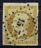 France:Yv 9 Obl./Gestempelt/used Left Bottom Thin Corner - 1852 Louis-Napoléon