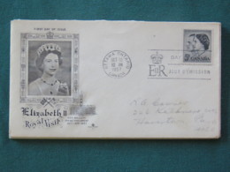 Canada 1957 FDC Cover To USA - Queen And Prince Philip - Storia Postale