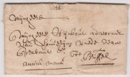 Lettre Datée De 1709 Adressée à Brûssel - Voir Texte - 1621-1713 (Spaanse Nederlanden)