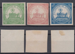 Brazil Brasil Telegrafo Telegraph 1871 200R + 500R + 1000R (*) Mint Kiefer - Telegraafzegels