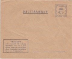 SWEDISH MILITARY PREPAID COVER  COUVERTURE PREPAYE MILITAIRE SUEDOISE CUBIERTA MILITAR PREPAGO - SWEDEN SUEDE SCHWEDEN - Militaires