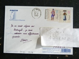 LETTRE PORTUGAL AVEC YT 2219 ET 2216 PROFESSION VENDEUR CANARDS DUKE VENDEUSE POISSON FISH - PORTO - Storia Postale