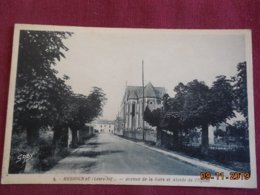 CPSM - Herbignac - Avenue De La Gare Et Abside De L'Eglise - Herbignac