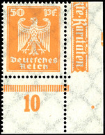 40 Und 50 Pfg. Reichsadler, Je Untere Rechte Bogenecke Postfrisch, Gepr. Schlegel BPP, Mi. 290,-, Katalog: 360/61 ** - Other & Unclassified