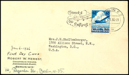 40 Pf. Lufthansa A. Brief Nach Washington Mit Ersttagsstempel, Tadellos, Mi. 600,-, Katalog: 603 BF - Other & Unclassified